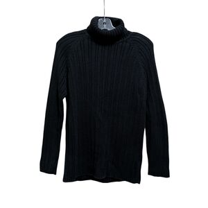 Cotton Ginny Plus Black Turtleneck Sweater Oversized 💯 Cotton Size Small